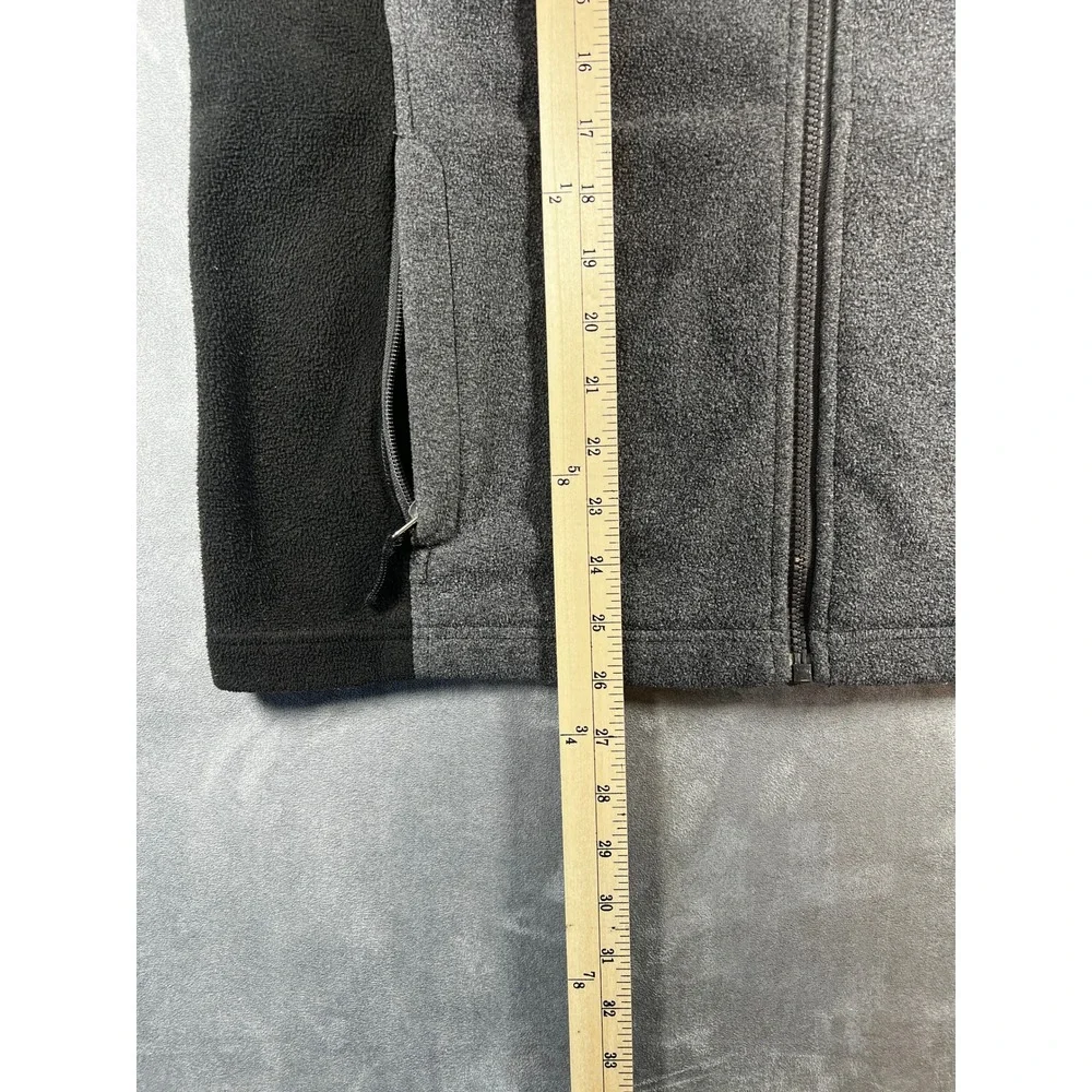 The North Face Jacket Mens Medium Gray Black Fleece Full Zip Outdoor‎ Hiking